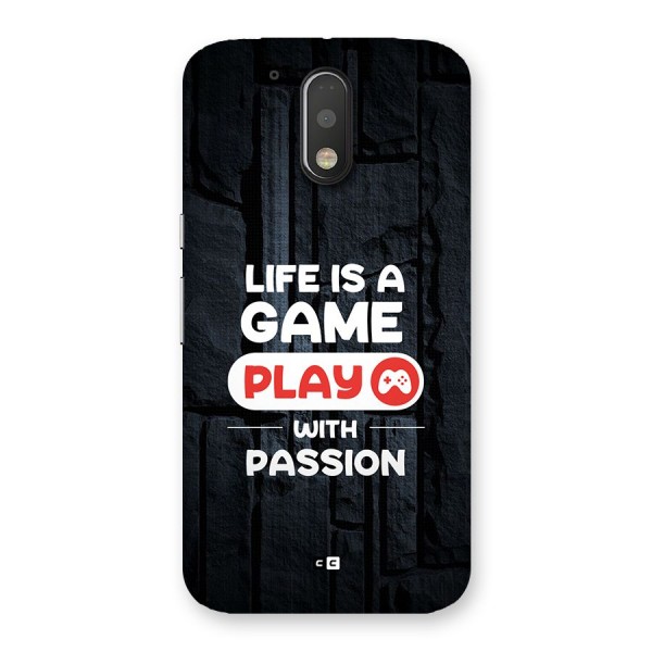 Play With Passion Back Case for Moto G4 Plus