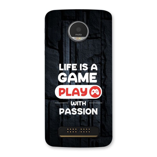 Play With Passion Back Case for Moto Z Play