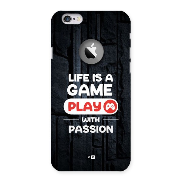 Play With Passion Back Case for iPhone 6 Logo Cut
