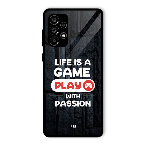Play With Passion Glass Back Case for Galaxy A73 5G