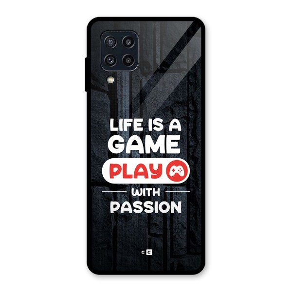 Play With Passion Glass Back Case for Galaxy M32