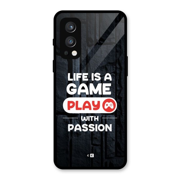 Play With Passion Glass Back Case for OnePlus Nord 2 5G