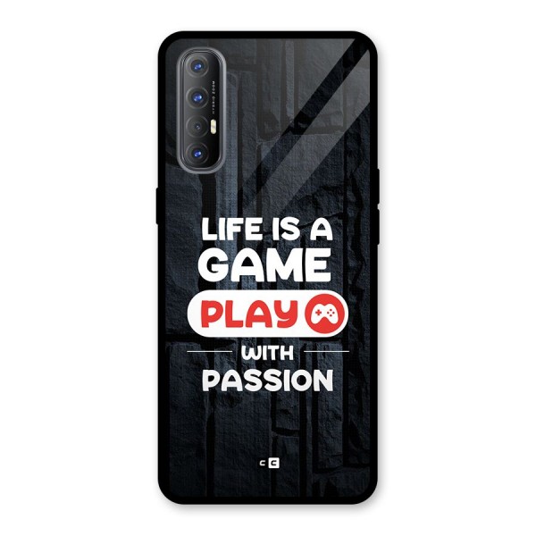 Play With Passion Glass Back Case for Oppo Reno3 Pro