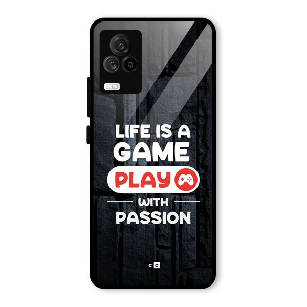 Play With Passion Glass Back Case for Vivo iQOO 7 Legend 5G