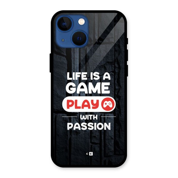 Play With Passion Glass Back Case for iPhone 13 Mini