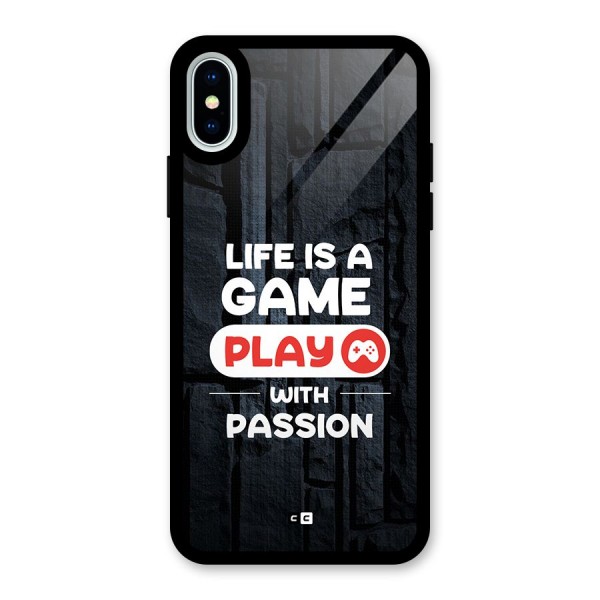 Play With Passion Glass Back Case for iPhone X
