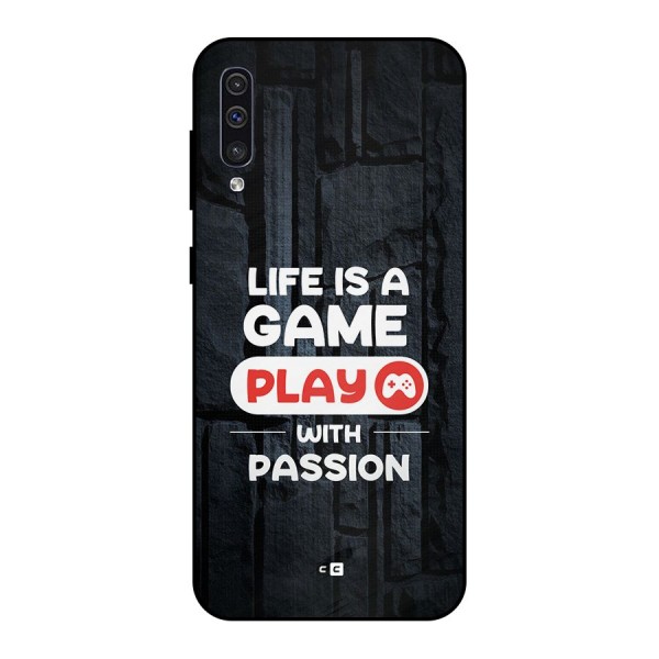 Play With Passion Metal Back Case for Galaxy A30s