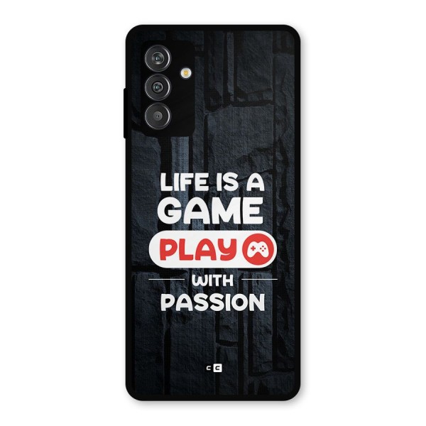 Play With Passion Metal Back Case for Galaxy M14 5G