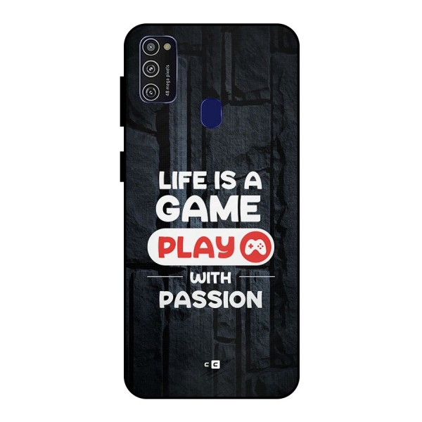 Play With Passion Metal Back Case for Galaxy M21