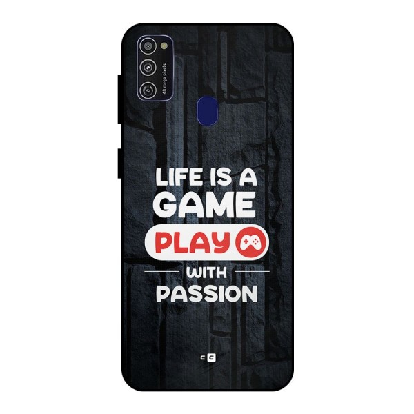 Play With Passion Metal Back Case for Galaxy M30s