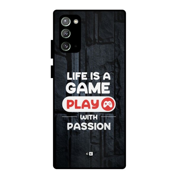 Play With Passion Metal Back Case for Galaxy Note 20