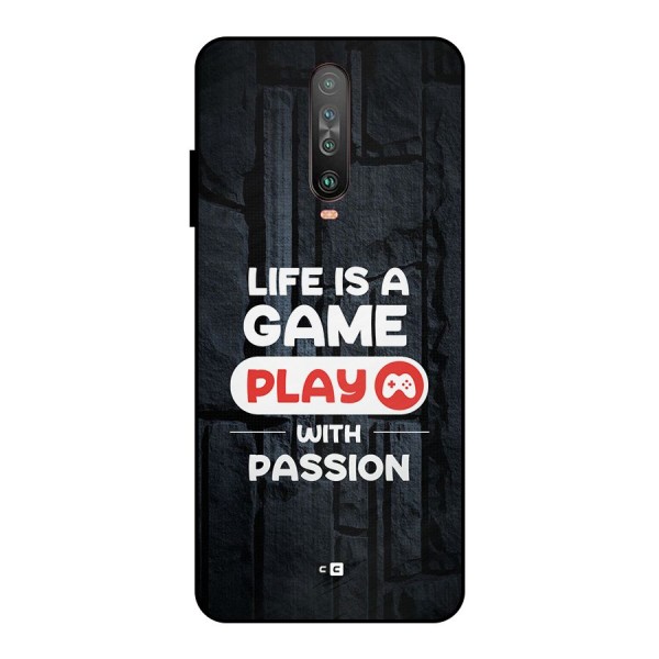Play With Passion Metal Back Case for Poco X2