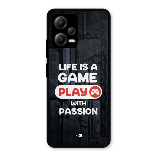 Play With Passion Metal Back Case for Poco X5