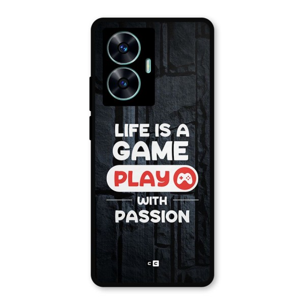 Play With Passion Metal Back Case for Realme C55