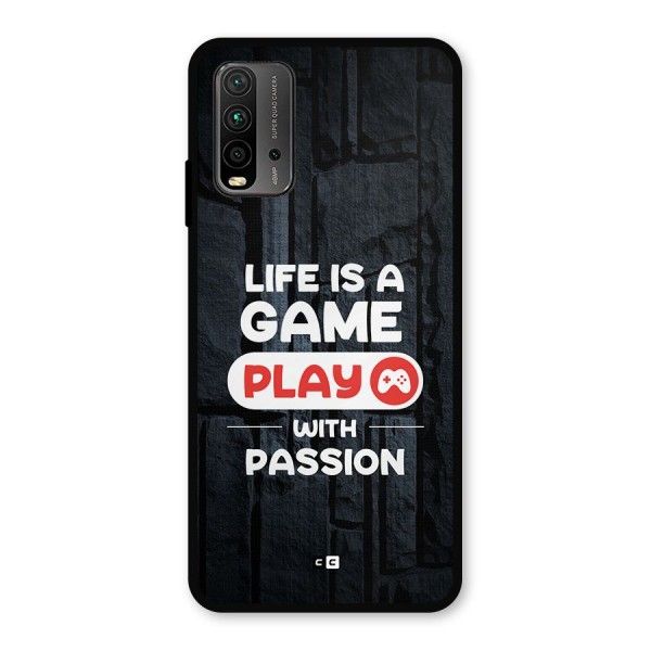 Play With Passion Metal Back Case for Redmi 9 Power