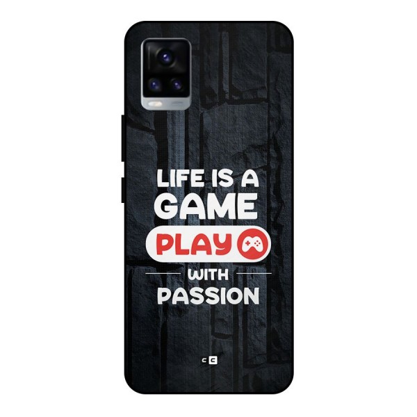 Play With Passion Metal Back Case for Vivo V20