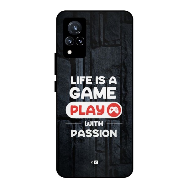Play With Passion Metal Back Case for Vivo V21 5G