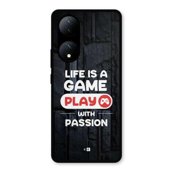Play With Passion Metal Back Case for Vivo Y100