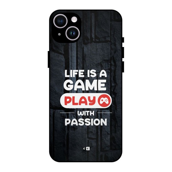 Play With Passion Metal Back Case for iPhone 14 Plus