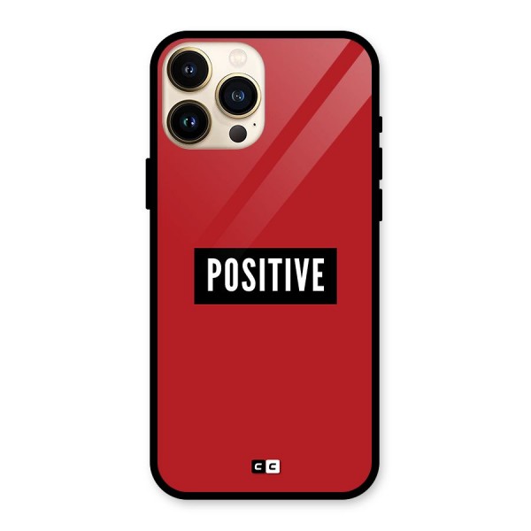 Positive Minimal Glass Back Case for iPhone 13 Pro Max