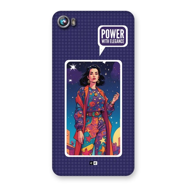 Power With Elegance Back Case for Canvas Fire 4 (A107)