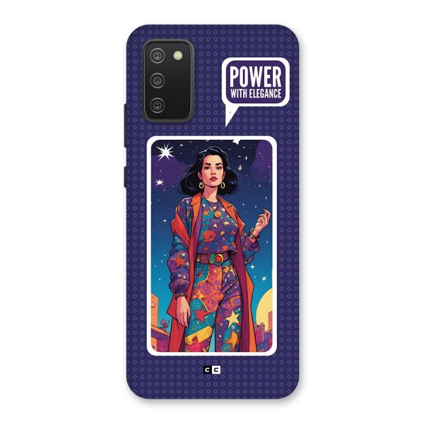 Power With Elegance Back Case for Galaxy F02s