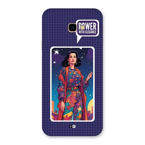 Power With Elegance Back Case for Galaxy J4 Plus