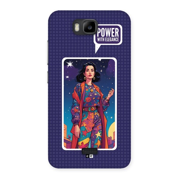 Power With Elegance Back Case for Honor Bee