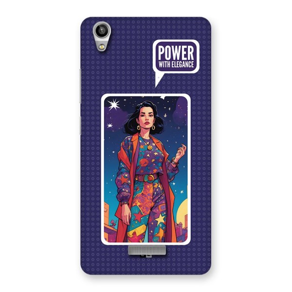 Power With Elegance Back Case for Lava Pixel V1