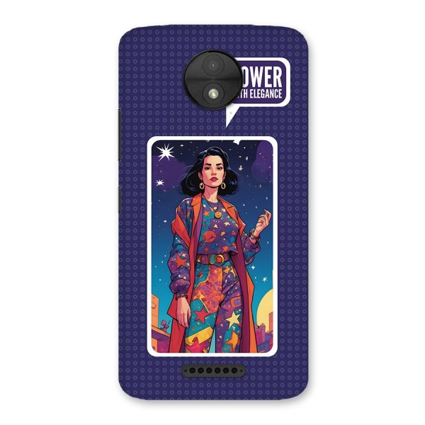 Power With Elegance Back Case for Moto C