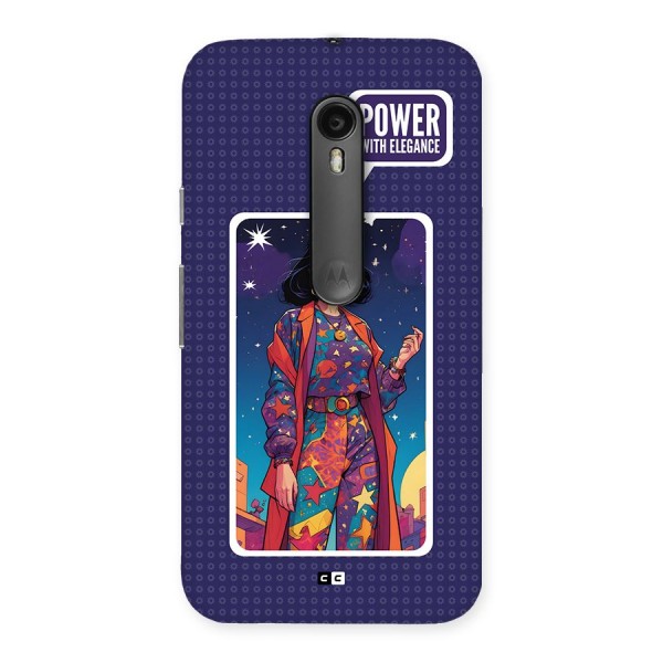 Power With Elegance Back Case for Moto G Turbo