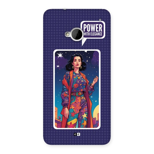 Power With Elegance Back Case for One M7 (Single Sim)