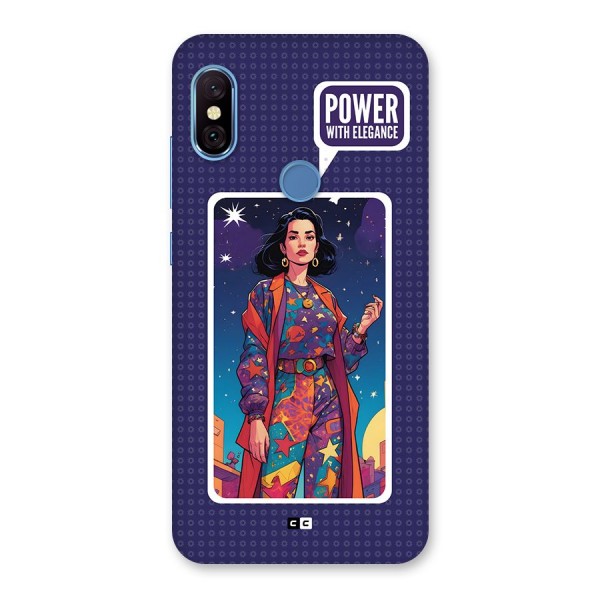 Power With Elegance Back Case for Redmi Note 6 Pro
