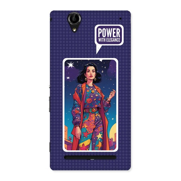 Power With Elegance Back Case for Xperia T2