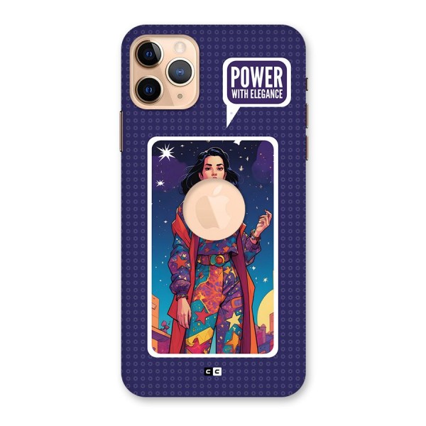 Power With Elegance Back Case for iPhone 11 Pro Max Logo Cut