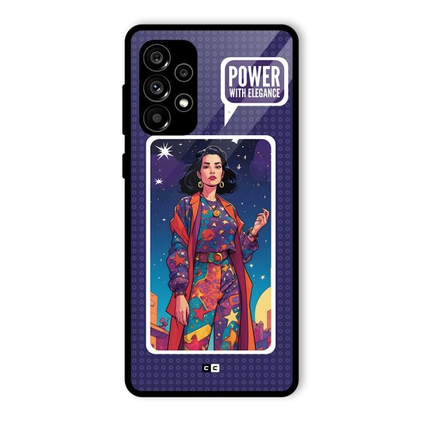 Power With Elegance Glass Back Case for Galaxy A73 5G