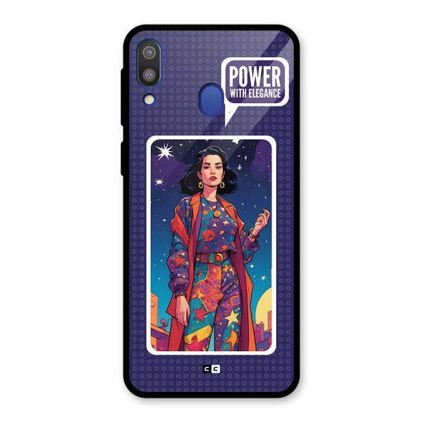 Power With Elegance Glass Back Case for Galaxy M20