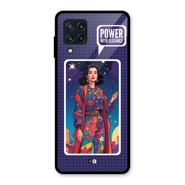 Power With Elegance Glass Back Case for Galaxy M32