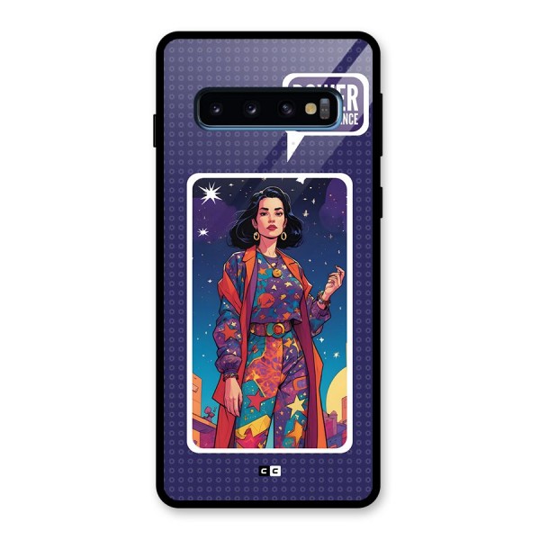 Power With Elegance Glass Back Case for Galaxy S10