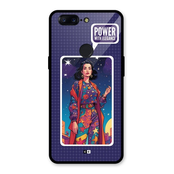 Power With Elegance Glass Back Case for OnePlus 5T