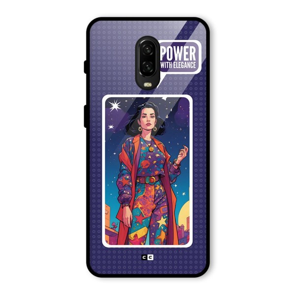Power With Elegance Glass Back Case for OnePlus 6T