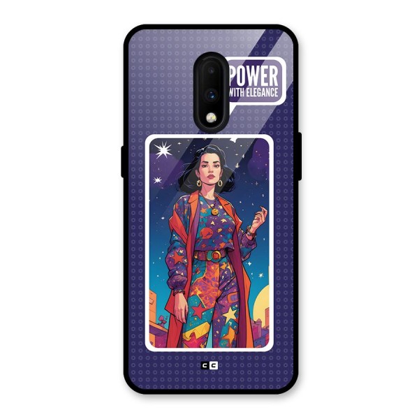 Power With Elegance Glass Back Case for OnePlus 7