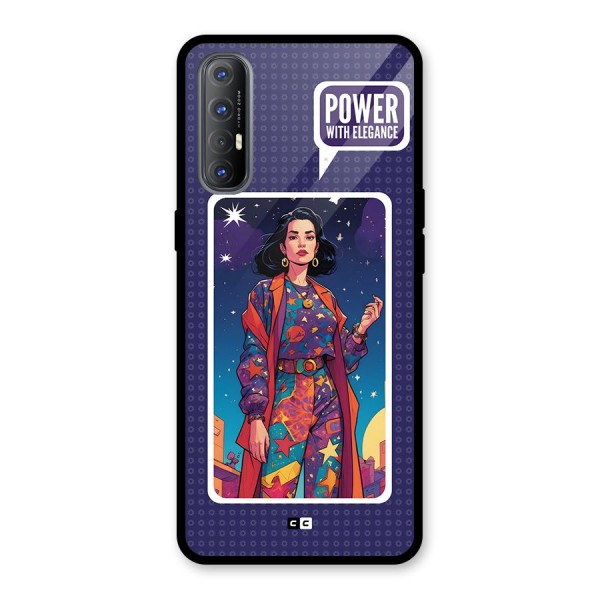 Power With Elegance Glass Back Case for Oppo Reno3 Pro