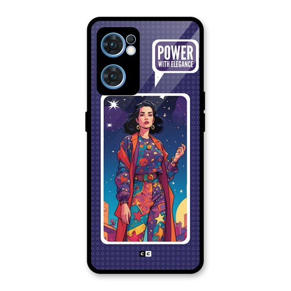 Power With Elegance Glass Back Case for Oppo Reno7 5G