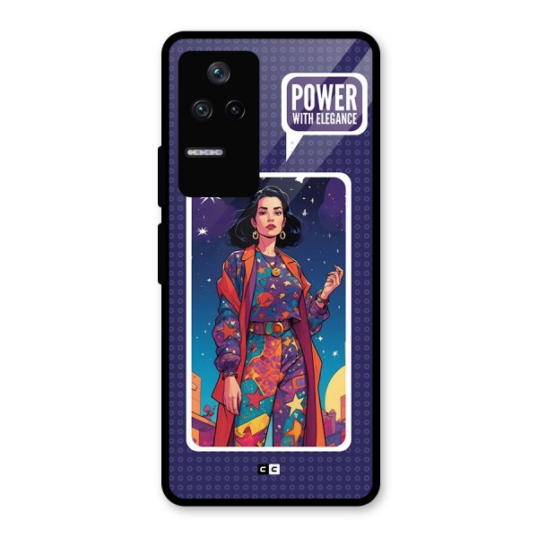 Power With Elegance Glass Back Case for Poco F4 5G