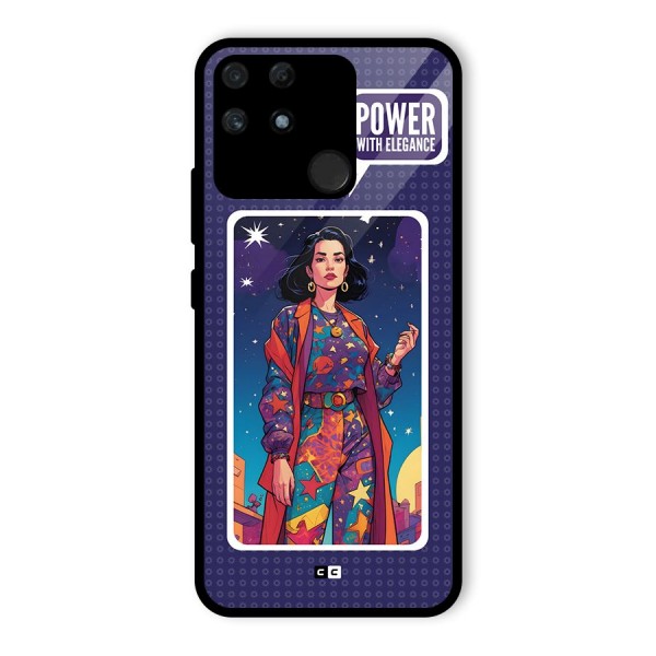 Power With Elegance Glass Back Case for Realme Narzo 50A