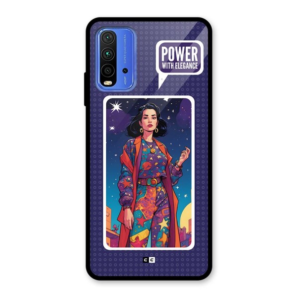 Power With Elegance Glass Back Case for Redmi 9 Power