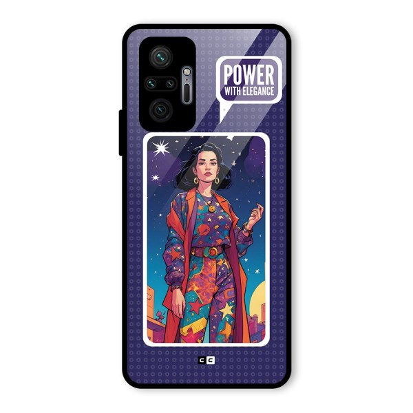 Power With Elegance Glass Back Case for Redmi Note 10 Pro Max