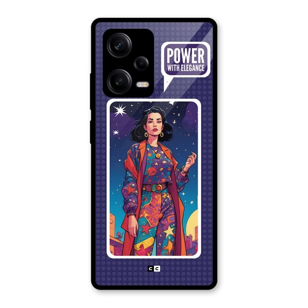 Power With Elegance Glass Back Case for Redmi Note 12 Pro