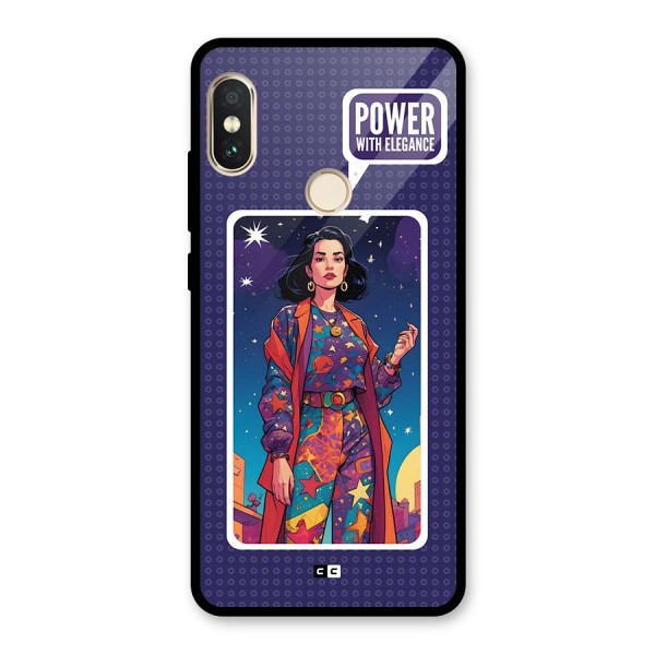 Power With Elegance Glass Back Case for Redmi Note 5 Pro